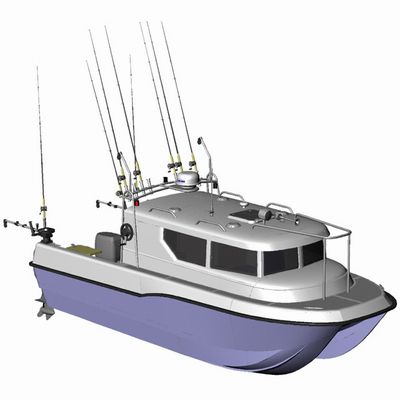 Профессиональный катер рабочее судно - ST-6800 series - Uniworkboats SIA - катамаран / c подвесным мотором