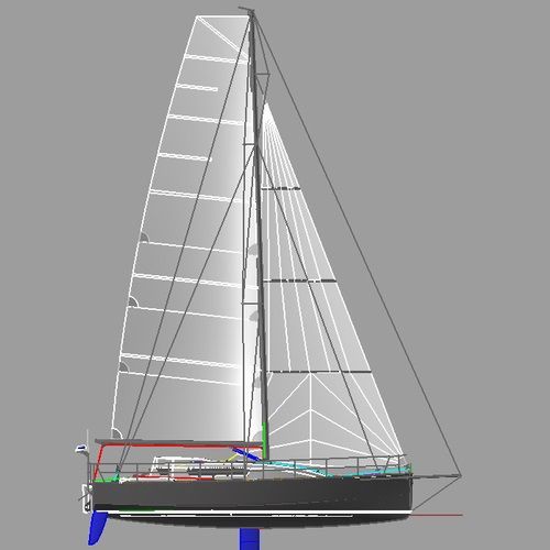 Круизный скоростной парусник - ST-40 "Anarquista Chika" - Uniworkboats SIA - регата / 3 каюты / 2 каюты
