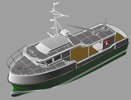 Профессиональный катер траулер - ST-50 - Uniworkboats SIA - с внутренним мотором / из алюминия