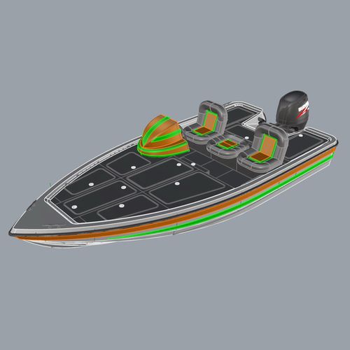 Судно для плавания в закрытых водах c подвесным мотором - ST-17 - Uniworkboats SIA - с двойной консолью / для спортивной рыбалки