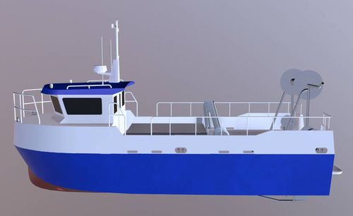 Профессиональный катер профессиональное рыболовное судно - Mariner-36CF - Uniworkboats SIA - с внутренним мотором / дизельный / из алюминия