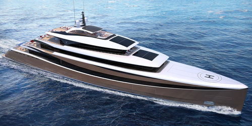 Круизная мега-яхта - FRYNE - Kabe Yachts - с приподнятой рулевой рубкой / с вертодромом