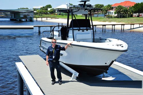 Лифт для катеров - Fire & Law - No Profile Boat Lifts - плавучий