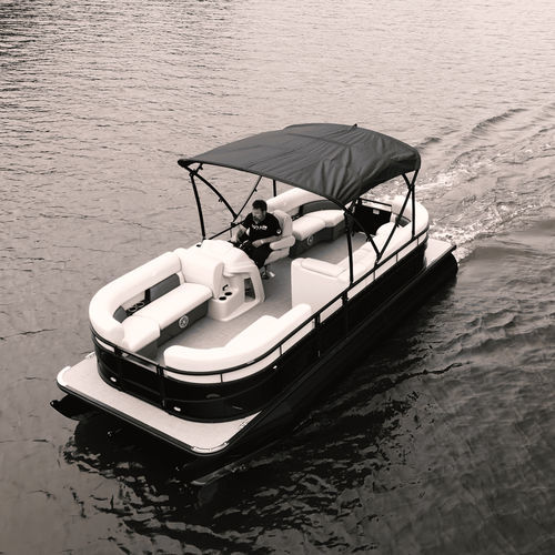 Понтоновый катер c подвесным мотором - WX TRITOON - Vision Marine Technologies - электрический / трехтрубный / открытый
