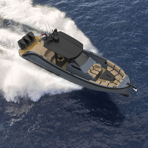 Быстроходный катер c подвесным мотором - LEKKER 38 - Lekker Boats - трехмоторный / открытый / с центральной консолью