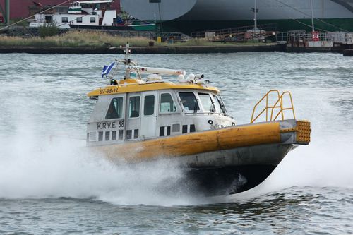 Профессиональный катер судно для транспортировки персонала - CREWTENDER - HABBEKE SHIPYARD - водомет для установки на борту / из алюминия / надувная лодка с полужестким корпусом