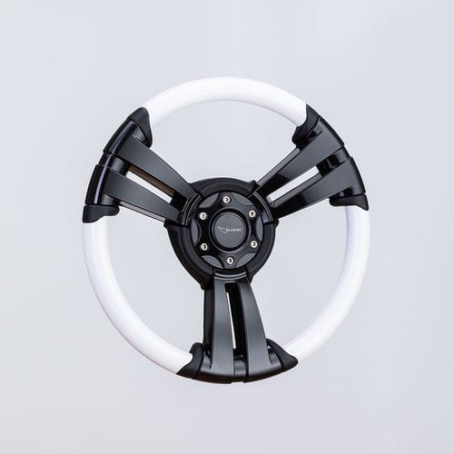Штурвал для моторного катера с полиуретановым покрытием - SW0029V1 blk/white - Volantec OOD - из алюминия / ход / дизайнерский