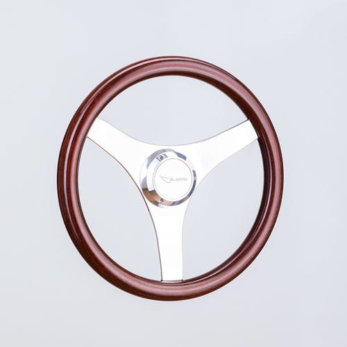 Штурвал для моторного катера из алюминия - SW0045 pol/mah-medium - Volantec OOD - из красного дерева / традиционный / дизайнерский