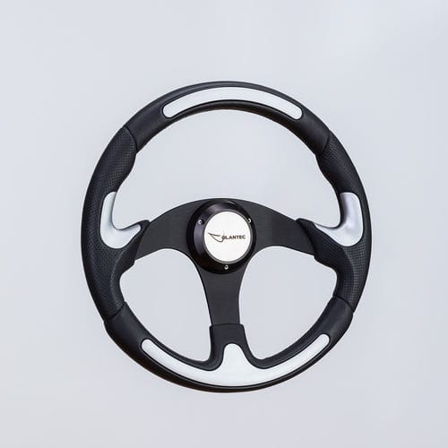 Штурвал для моторного катера с полиуретановым покрытием - SW0092-75 blk/sat - Volantec OOD - из алюминия / классический / дизайнерский