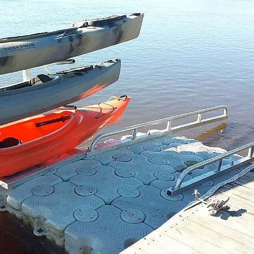 Система спуска на воду каяки - Lifting Heavier Boats - Dock Blocks