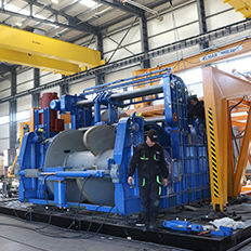 Лебедка для судна - DMT MARINE EQUIPMENT SA - для управления якорем / с гидравлическим приводом / двойной барабан