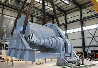 Лебедка для судна - Spud Pole Electric Lifting - DMT MARINE EQUIPMENT SA - для причаливания / с электродвигателем / простой барабан
