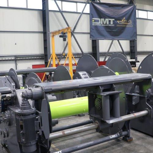 Лебедка для рыболовного судна - Fly Shoot - DMT MARINE EQUIPMENT SA - траловая / с электродвигателем / простой барабан