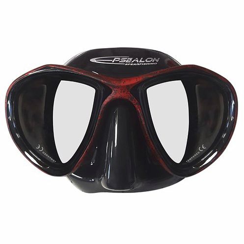Маска для дайвинга с двойным стеклом - E-Visio 2 Red Fusion - EPSEALON
