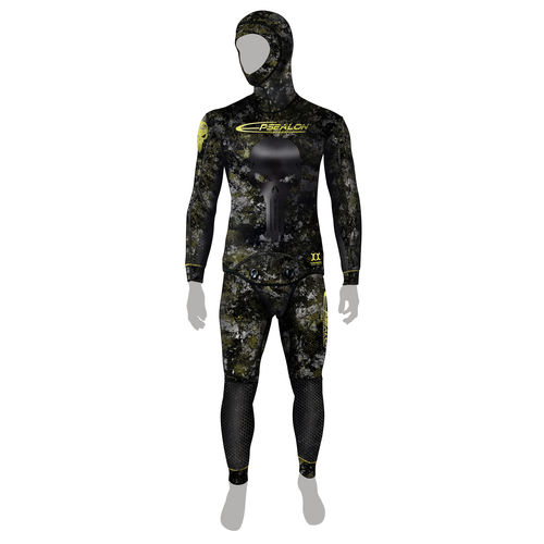 Гидрокостюм из неопрена для подводной охоты - Tactical Stealth - EPSEALON - с длинными рукавами / цельный / с подшлемником