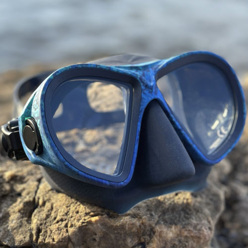 Маска для дайвинга с двойным стеклом - Horus camo bleu - EPSEALON - для профессионального дайвинга
