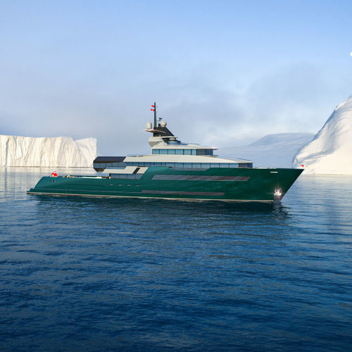 Круизная мега-яхта - LUX - Trimm Design BV - с приподнятой рулевой рубкой