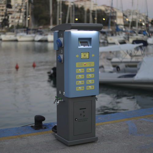 Стойка для распределения воды - Euripus  - Smartmarinas - для распределения электроэнергии / для понтона / из нержавеющей стали