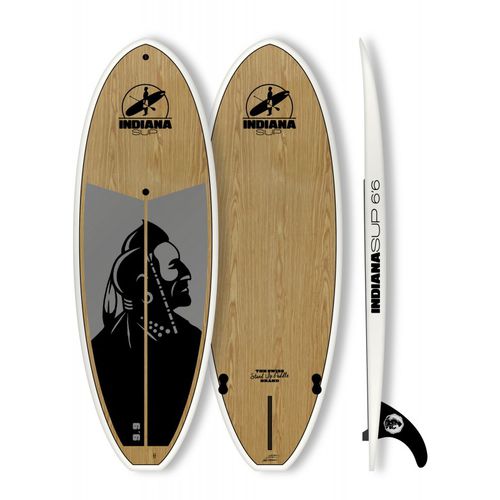 Универсальная SUP-доска - 6'6 - Indiana Paddle & Surf - для детей / эпоксидная / дерево