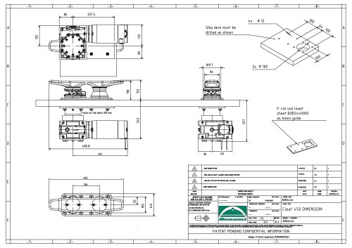 B2B 12-24V 400kg DIMENSION UNDER DECK