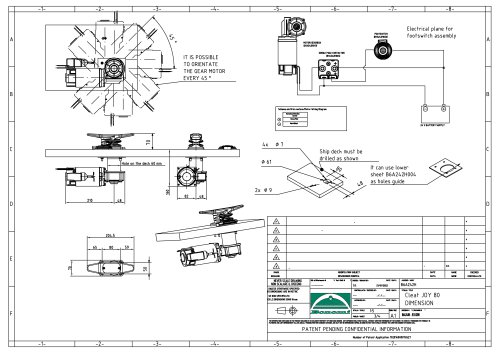 B6 B7 12-24V 80 kg DIMENSION UNDER DECK