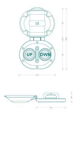 Drawing of double foot switch