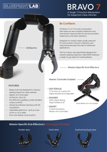 Bravo 7 Robotic Manipulator Arm Datasheet