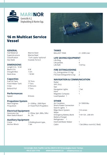 16 m Multicat Service Vessel