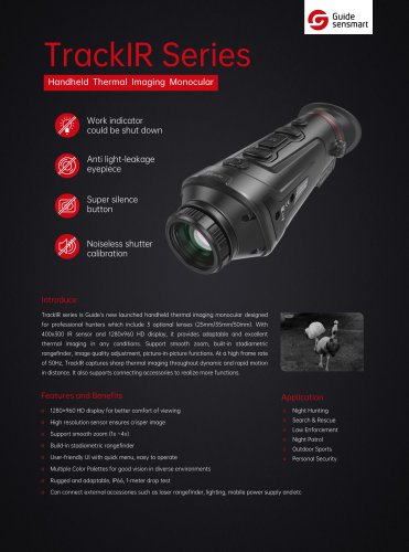 Guide TrackIR 25 Handheld Thermal Imaging Monocular