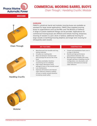 COMMERCIAL MOORING BARREL BUOYS