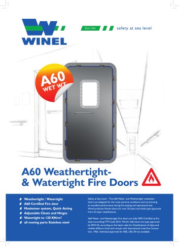 A60 Weathertight- & Watertight Fire Doors