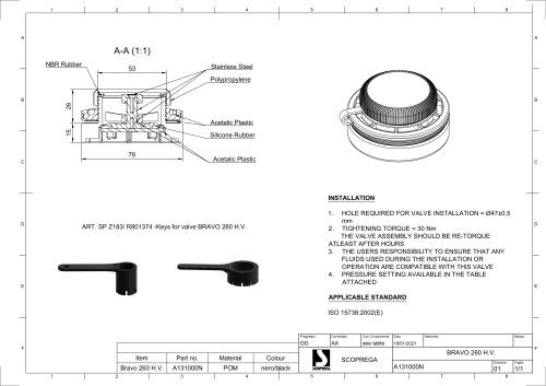 SP Z183 - Chiavi per serraggio 260HV