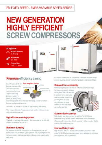 FM FIXED SPEED - Screw Compressors, Fixed Speed