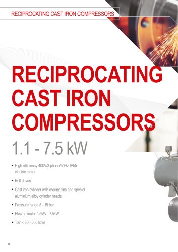 RECIPROCATING CAST IRON COMPRESSORS