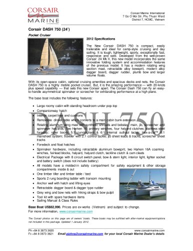 CORSAIR DASH 750 (24') Sailplan