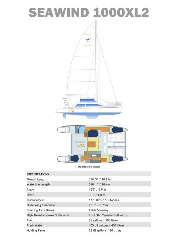 Seawind 1000XL2 Standard Specifications