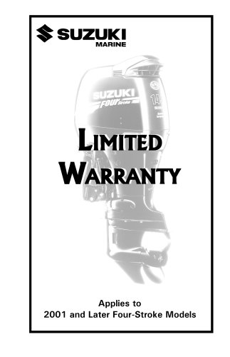 Suzuki Limited Warranty Booklet