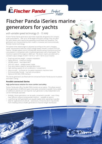 Fischer Panda iSeries marine generators for yachts