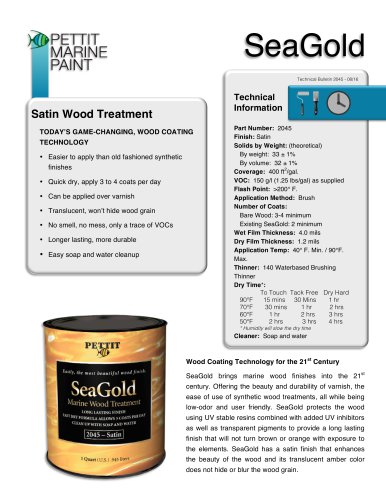 SeaGold Data Sheet