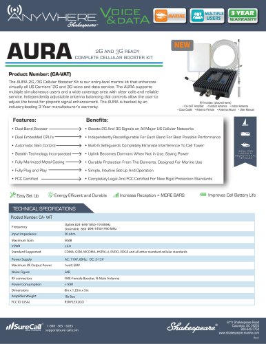 CA-VAT AnyWhere AURA 2G, 3G Cellular Amplifier