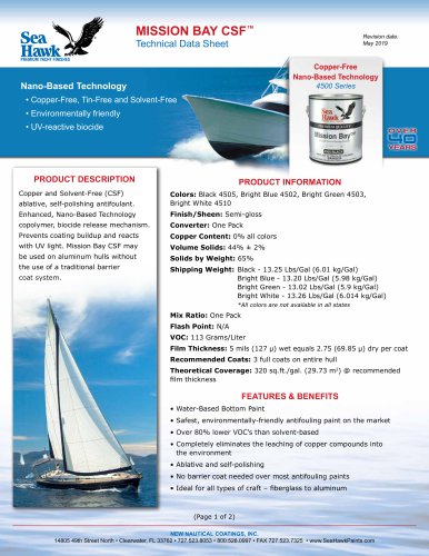 MISSION BAY CSF™ Technical Data Sheet_2019