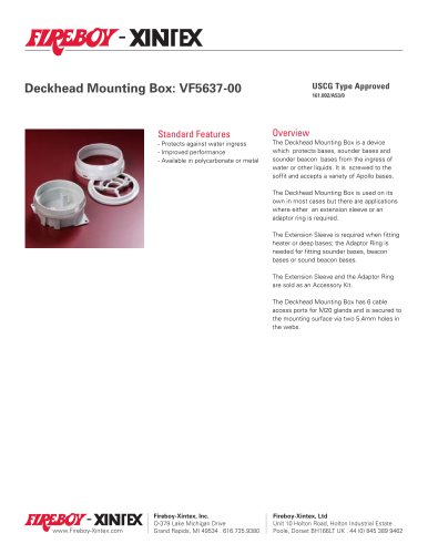 Deckhead Mounting Box