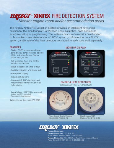 Fire Detection Systems: 1 – 2 zones