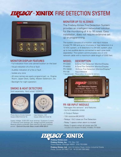 Fire Detection Systems: 4 – 16 zones