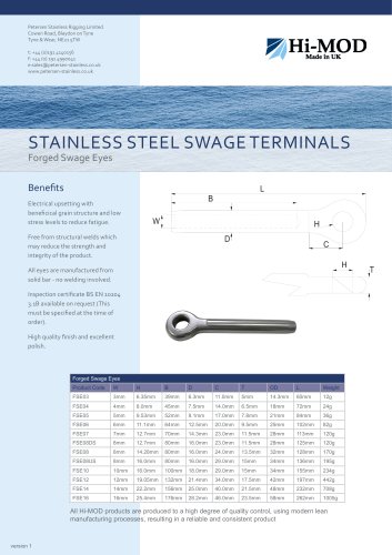 Swage Forged Eye Terminals