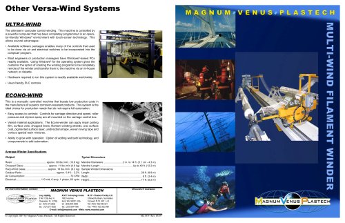 Multi-Wind Filament Winder Brochure-ML1475