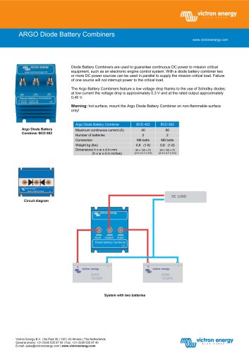 ARGO Diode Battery Combiners