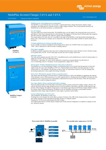 MultiPlus Inverter/Charger 2kVA and 3kVA 120V