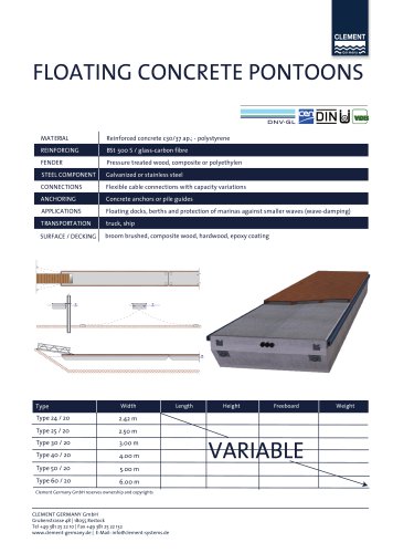 Technical Data Sheet Pontoon