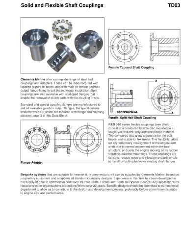 Solid and Flexible Shaft Couplings